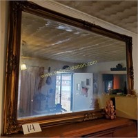 Large gold frame mirror