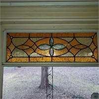 Yellow stained glass window