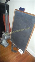 Black board, shoe ludt, vacuum cleaner