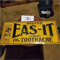 Metal Ease It sign "for Toothache"