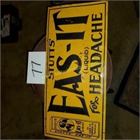 Metal Ease It sign "for headache"