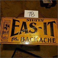 Metal Ease It sign "for backache"