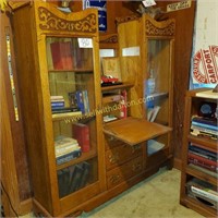 Large Oak Bookcase/writing desk