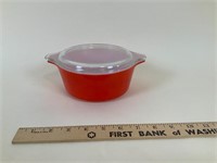 Red Pyrex w/ Lid