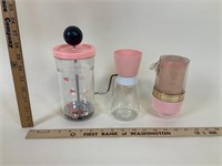 Pink-Juicer,Nut Grinder, Cup Dispenser