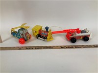Fisher Price- Mini Copter, Toot-Toot, Fire Engine
