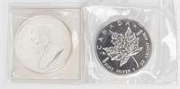 Coin 1989 Canada $5 & 2020 Krugarrand