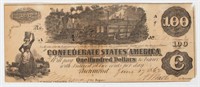 Coin $100.00 Genuine Confederate Note - Rare!