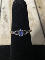 925 Sterling Silver Ring size 7 with Tanzanite