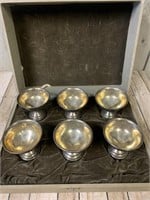 6 Vintage Sterling Silver Loaded mini goblets