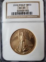 1 oz Fine Gold coin - 50 dollars