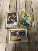 Lot of 3 Sleeved Baseball Trading Cards