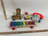 Fisher Price-Drum Bear, Pull-A-Tune, Humpty, Phone