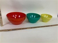 3 Piece Multi Colored Nesting Bowl Set