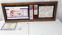 1959 NU Oklahoma framed piece- Included is a copy