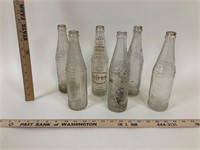 (6) Glass Hires Bottles