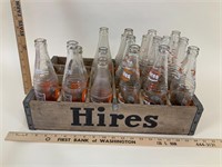 18 Hires RB Bottles W/ Crate