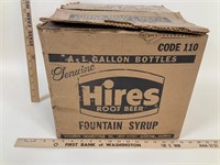 Cardboard Hires RB Fountain Syrup Box (Empty)
