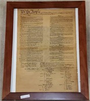 Framed print of the Constitution