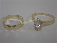 14 K gold Solitaire & Fashion Band