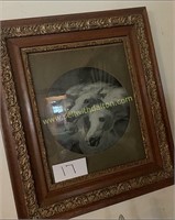 Horse picture, with wood frame