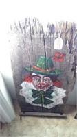 old wood clown picture
