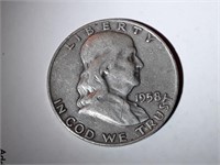 1958 D SILVER FRANKLIN HALF DOLLAR