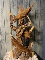 Hand Carved Balinese Sword Fish from - 40" Tall