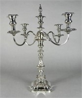 Silver Plated Five Light Candelabrum, Ca. 1880