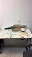 Large lot of map and reloading paper items with