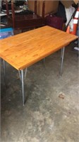 Wood Table with Metal Legs