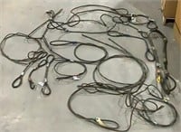 (18) Assorted Steel Braided Rigging Cable