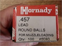 HORNADY .457 LEAD ROUND BALLS #6080