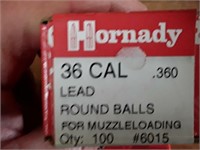 HORNADY 36 CAL LEAD ROUND BALLS #6015