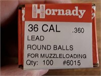 HORNADY #6015 36 CAL. LEAD ROUND BALLS