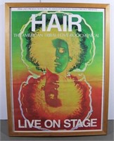 1968 "Hair" Rock Musical Poster & Hair Hand Bill
