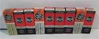 9 Vintage RCA & GE Amplifier Tubes Original Boxes
