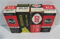 Four Vintage 6SL7GT Tubes in Original Boxes