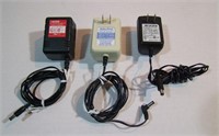 Three 9-volt/AC Adapters - Boss, Radio Shack, etc