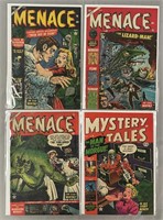 Atlas. Menace & Mystery Tales Comics. Lot of (4).