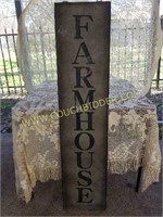Large metal sign Farmhouse