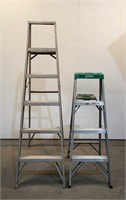 (2) Aluminum Folding Ladders
