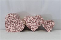 Set Cardboard Heart shaped Storage Compartments