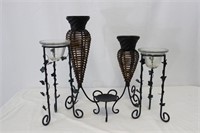 Assorted Metal Candle holders