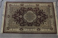 4' x 6' Egyptian Red & Cream Floral Rug