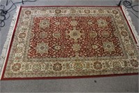 5' x 7' Red Floral Rug