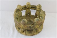 Ceramic "Circle of Friends" Candle Holder Large