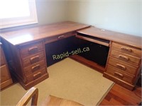 Oak Look Wooden Desk/Workstation