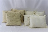 Cream/White Crochet Pillows