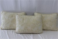 Cream/White Floral Lumbar Pillows